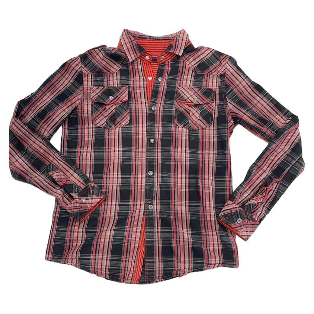 Men’s‎ Effects Pearl Snap Button Down western shirt Sz XL